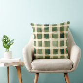 Watercolor Green Abstract Throw Pillow クッション (椅子)