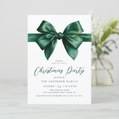 Watercolor Green Christmas Party 招待状 (スタンド正面)