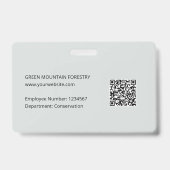 Watercolor Green Forest Personalized  バッジ (裏面)