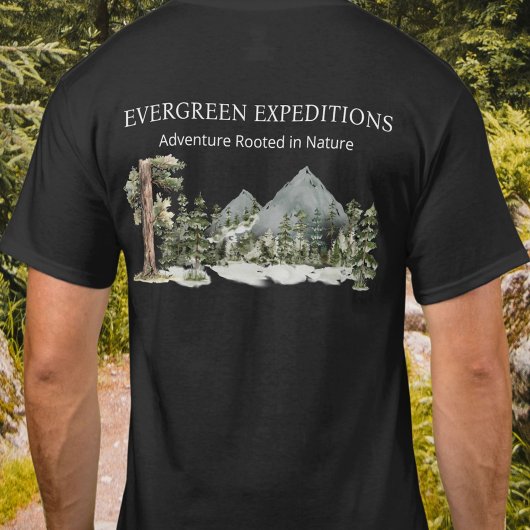 Watercolor Green Forest Personalized Business Tシャツ