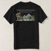 Watercolor Green Forest Personalized Business Tシャツ (デザイン裏面)