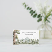 Watercolor Green Forest Personalized Outdoor 名刺 (スタンド正面)