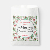 : Watercolor Green Grass – Festive Christmas Party フェイバーバッグ (正面)