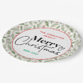 : Watercolor Green Grass – Festive Christmas Party ペーパープレート (アングル)