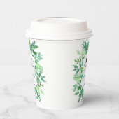 : Watercolor Green Grass – Festive Christmas Party 紙コップ (左)