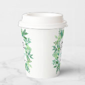 : Watercolor Green Grass – Festive Christmas Party 紙コップ (右)