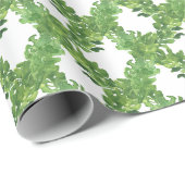 Watercolor Green Lattice Garland ラッピングペーパー (ロールコーナー)