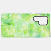 Watercolor Green Leaf Botanical Phone Case Samsung Galaxyケース (裏面横)