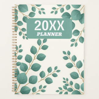 Watercolor Green Leaves Custom Planner プランナー手帳
