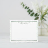 Watercolor Green Scalloped Nursery Note Card 案内状 (スタンド正面)