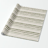 Watercolor Green Stripe Wrapping Paper ラッピングペーパー (アンロールド)