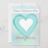 WATERCOLOR GREEN VALENTINE’S DAY GREETING CARD  サンキューカード (裏面)
