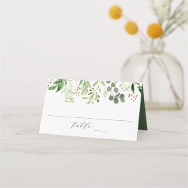 Watercolor Greenery | オーダーメイド ウェディング プレイスカード