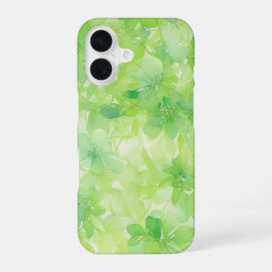Watercolor Greenery and Flowers Phone Case iPhone 16ケース