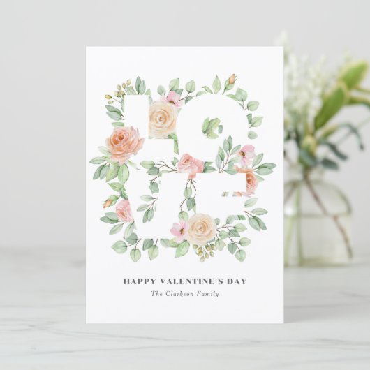 Watercolor Greenery and Roses Valentine's Day (スタンド正面)
