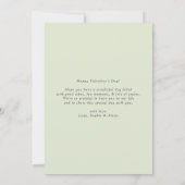 Watercolor Greenery and Roses Valentine's Day (裏面)