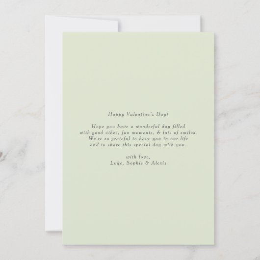 Watercolor Greenery and Roses Valentine's Day (裏面)