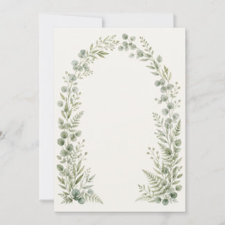 Watercolor Greenery Arch Wedding Invitation 招待状