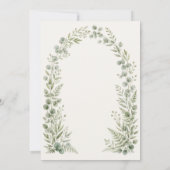Watercolor Greenery Arch Wedding Invitation 招待状 (裏面)