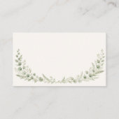 Watercolor Greenery Arch Wedding Place Card プレイスカード (裏面)