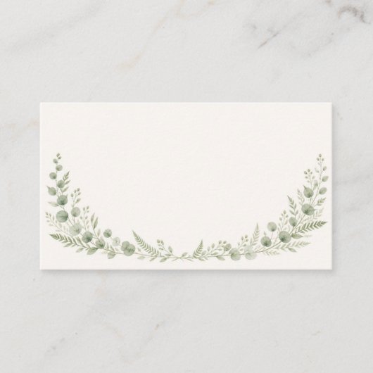 Watercolor Greenery Arch Wedding Place Card プレイスカード (正面)