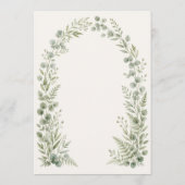 Watercolor Greenery Arch Wedding Program プログラム (裏面)