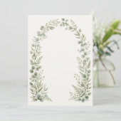 Watercolor Greenery Arch Wedding Program プログラム (スタンド正面)