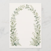 Watercolor Greenery Arch Wedding Program プログラム (正面)