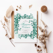Watercolor Greenery Botanical Wedding Invitation 招待状