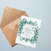 Watercolor Greenery Botanical Wedding Invitation 招待状