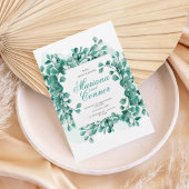 Watercolor Greenery Botanical Wedding Invitation 招待状