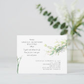 Watercolor Greenery Celebration of Life ポストカード (スタンド正面)