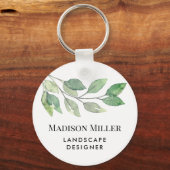 Watercolor Greenery Landscape Designer キーホルダー (正面)