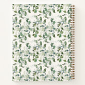 Watercolor Greenery Personalized Name Recipe ノートブック (裏面)