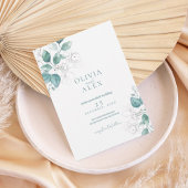 Watercolor Greenery Wedding Invitation 招待状