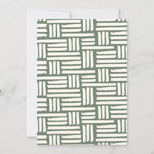 Watercolor Greenery Woodland Forest Birthday 招待状 (裏面)