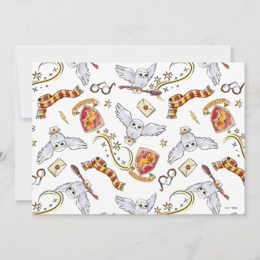 Watercolor GRYFFINDOR™ Hedwig Pattern (正面)