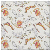 Watercolor GRYFFINDOR™ Hedwig Pattern ファブリック (見本)