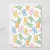 Watercolor Gummy Bears Baby Shower サンキューカード (裏面)