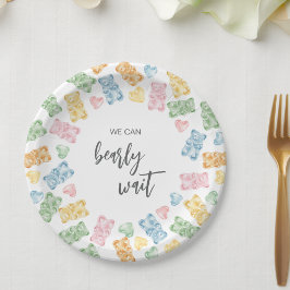 Watercolor Gummy Bears Baby Shower ペーパープレート