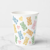 Watercolor Gummy Bears Baby Shower 紙コップ (正面)