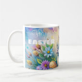 Watercolor Happy Easter Rabbit コーヒーマグカップ (左)