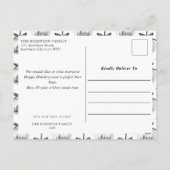 Watercolor Happy Holidays Christmas Ornament シーズンポストカード (裏面)