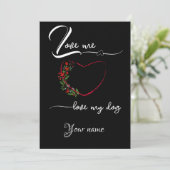 Watercolor heart  flower funny Flat Holiday Card シーズンカード (スタンド正面)