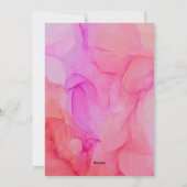 Watercolor heart  flower funny Flat Holiday Card シーズンカード (裏面)