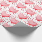 Watercolor Heart Valentine Wrapping Paper ラッピングペーパー (角)