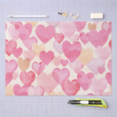Watercolor Hearts 薄葉紙 (クラフト)