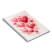 Watercolor Hearts Journal ノートブック (右側)