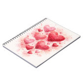Watercolor Hearts Journal ノートブック (左側)