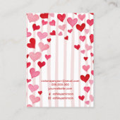 Watercolor Hearts Love Jewelry Earring Display 名刺 (裏面)